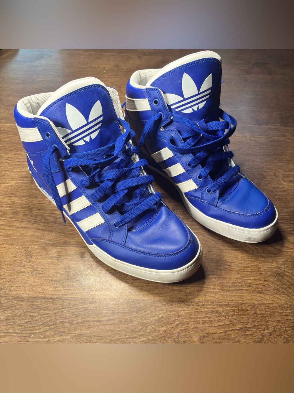 Adidas Originals Hard Hi Court G24348 Royal Blue White Men 11 High Top Sneaker